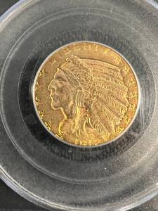 1912 US $5 GOLD INDIAN MS62 PCGS