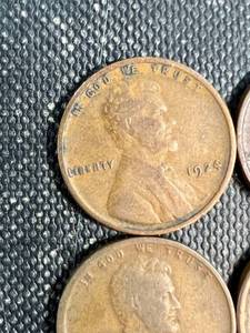 4 US WHEAT CENTS 1921 1923 1924 1924-S
