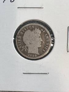 6 US BARBER DIMES 1898 1902O 1906D 1911 1914D 1916