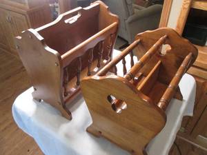 Pair of (2) Beautifully Carved Wood...