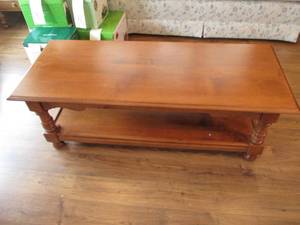 Decorative cut wood coffee table in...