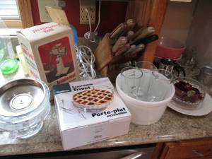 Assorted cut glass display pieces, ...