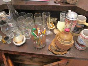 Assortment of barware from shot gla...