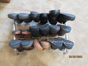 9 pair metal shoe rack with 9 pairs...