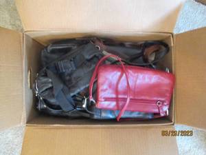 Box full of purses and clutches (se...