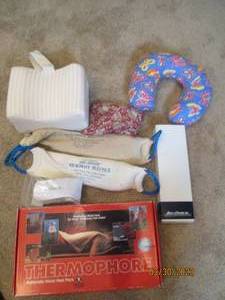 Medical lot with heat packs, neck p...