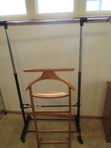 2 clothes racks on wheels...