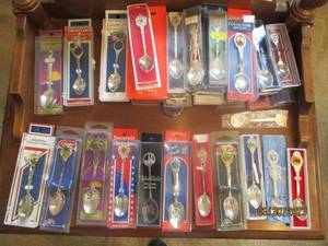 38 collectible spoons...