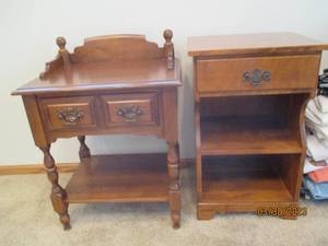 2 single drawer end tables 17.25...