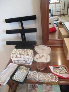 Faux pearl chokers and necklaces, m...