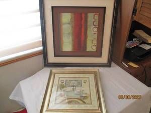 2 framed pieces of art 22.522.5...