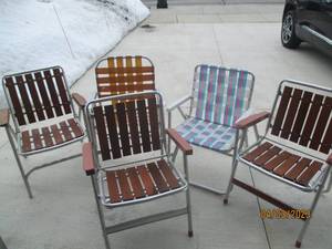 Assortment of (5) metal framed fold...