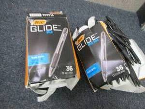 lot 26 image: 2 pks BIC Glide Bold Retractable Ba...