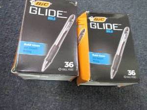 lot 30 image: 2 pks BIC Glide Bold Retractable Ba...