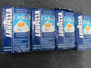 lot 63 image: 4 pks Lavazza Dek Ground Coffee Ble...