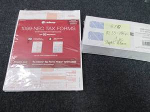 lot 66 image: 1099 Tax Forms , 1099 Envelopes...