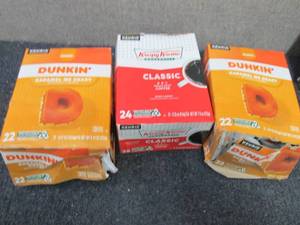 lot 70 image: 2- 22ct Dunkin Caramel, 1- 24 ct Kr...