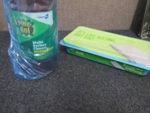 lot 77 image: 60 oz PineSol, 16 ct Perk Wet Cloth...