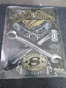 lot 86 image: Metal Mechanics Sign 16x12.5 inches...