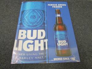 lot 94 image: Metal Bud Light Sign 16x12.5 inches...