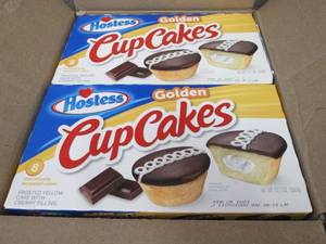 lot 108 image: 6- 12.7 oz Boxes Hostess Golden Cup...