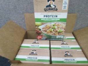 lot 120 image: Case of 6-6pk Boxes Quaker Instant ...