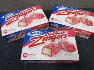 lot 125 image: 3- 13.4 oz Boxes Hostess Raspberry ...