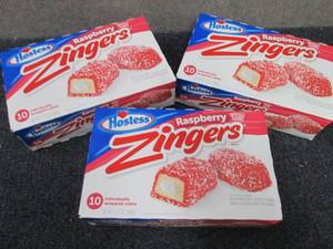 lot 126 image: 3- 13.4 oz Boxes Hostess Raspberry ...