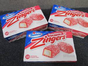 lot 127 image: 3- 13.4 oz Boxes Hostess Raspberry ...
