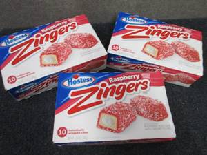 lot 128 image: 3- 13.4 oz Boxes Hostess Raspberry ...