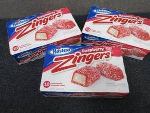 lot 129 image: 3- 13.4 oz Boxes Hostess Raspberry ...
