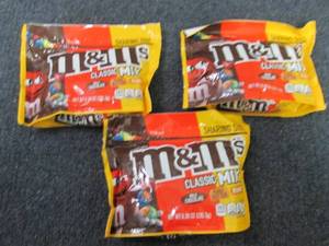 lot 167 image: 3- 8.3 oz Bags M&Ms Classic Mix...
