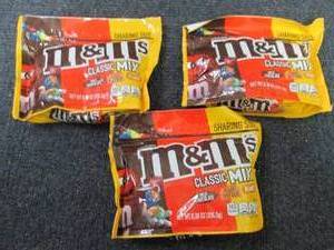 lot 170 image: 3- 8.3 oz Bags M&Ms Classic Mix...