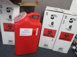 lot 202 image: 3-3 Gallon Sharps Recovery Program ...