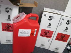 lot 203 image: 3-3 Gallon Sharps Recovery Program ...