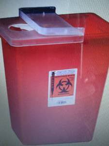lot 220 image: Case of 10- 8 Gallon Red SharpSafet...
