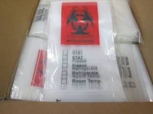 lot 227 image: Reclosable Biohazard Specimen Bags,...