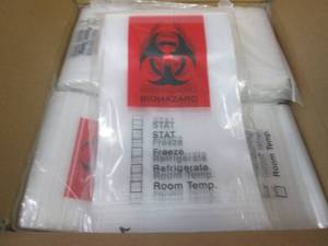 lot 228 image: Reclosable Biohazard Specimen Bags,...