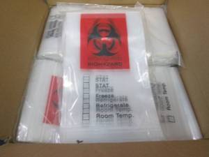 lot 229 image: Reclosable Biohazard Specimen Bags,...