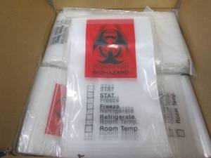 lot 231 image: Reclosable Biohazard Specimen Bags,...