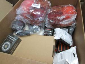 lot 267 image: Box of Assorted Small Overstock Ite...