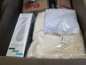 lot 269 image: Box of Assorted Small Overstock Ite...