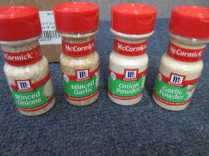 lot 291 image: 4 - 2oz Bottles McCormick Minced & ...