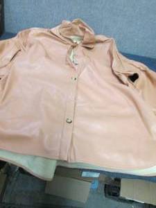 lot 337 image: Ladies Large Faux Leather Shirt Jac...
