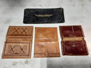 lot 18 image: Vintage Leather Bank Bags & Wallets