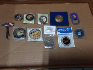 lot 21 image: Vintage Tokens Some Interesting Military