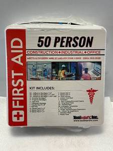 lot 9 image: 50 Person First Aid Kit (case is damaged)