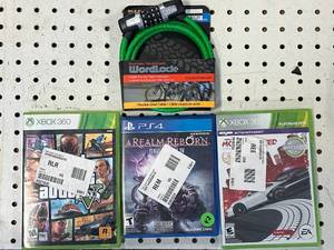 lot 55 image: Bike Lock & Video Games