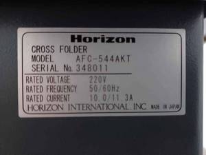 Horizon Cross Folder Model AFC-544AKT, Serial No. 348011, Horizon International, INC. (Working When taken out of service)