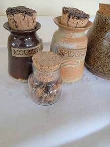 lot 69 image: Studio Art Pottery Kitchen Canisters  lot of 5
